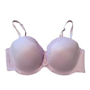 Victoria's Secret Women 38DD Multi-Way Bra Pink Lace Trim Body By Victoria